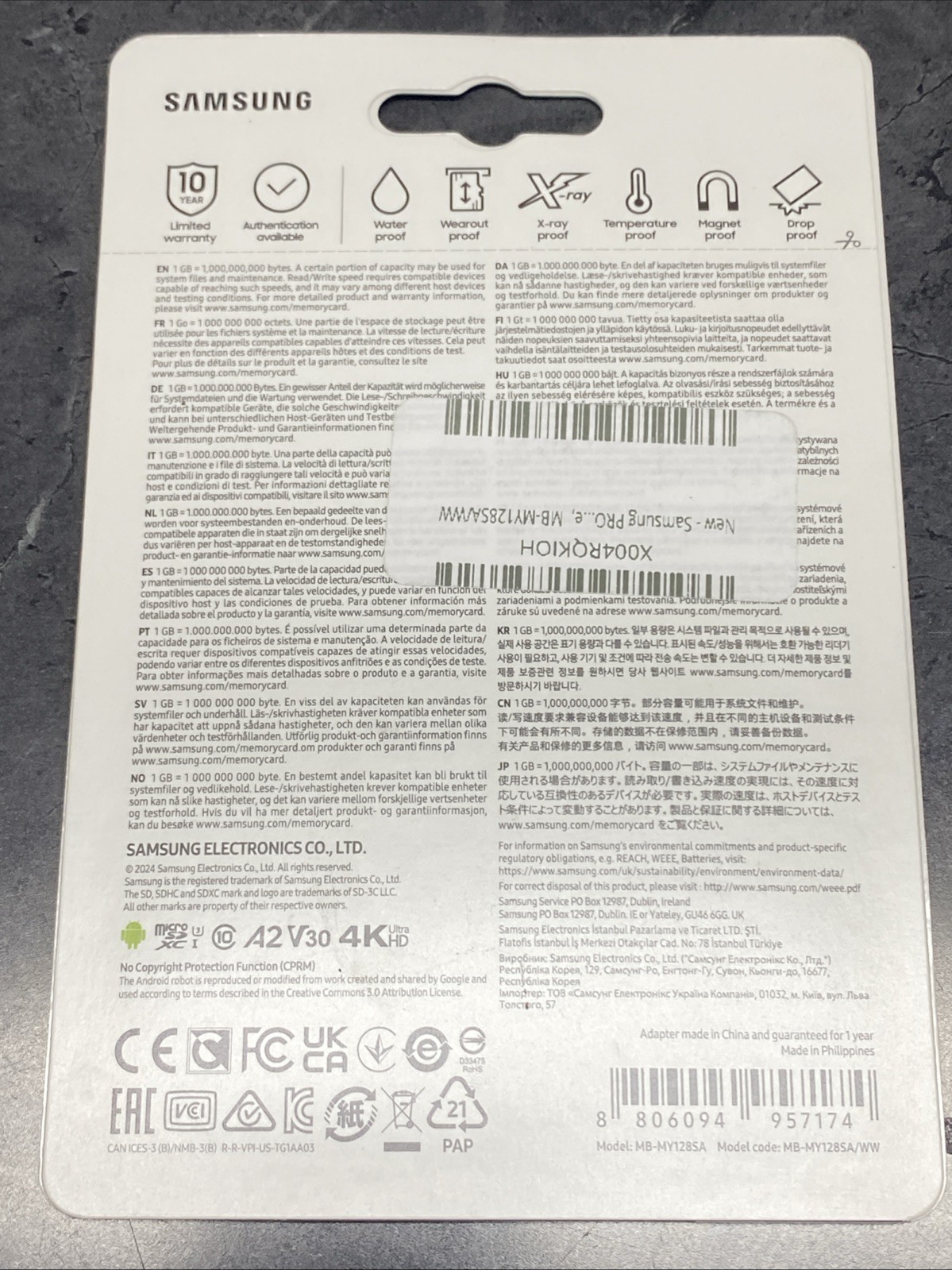 Brand New Sealed - Samsung - Pro Ultimate and Reader 128GB microSDXC Memory Card