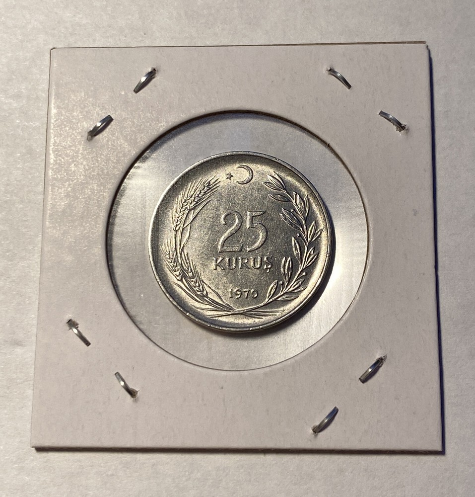 1970 Turkey 25 Kurus Coin B3