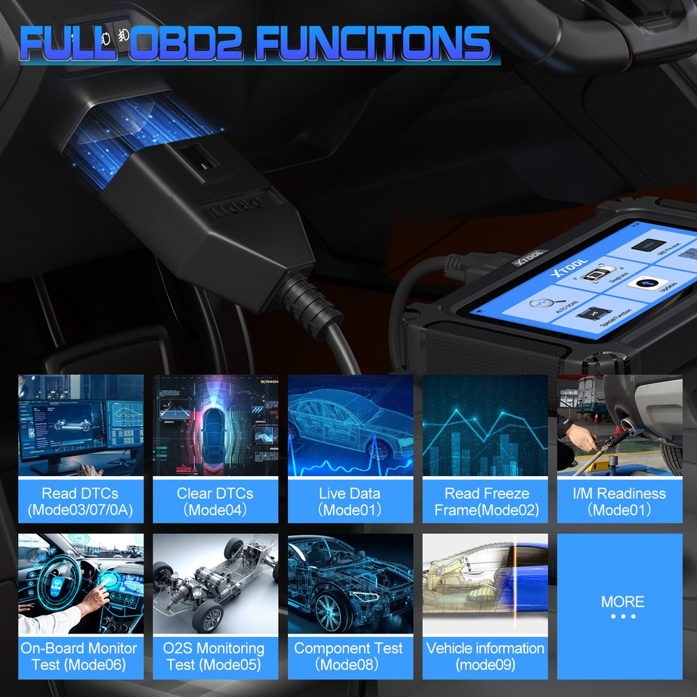 XTOOL IP500 Car OBD2 Scanner Diagnostic CANFD For GM All System Bidirectional