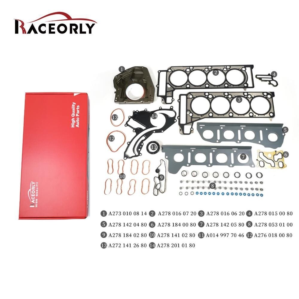RACEORLY Engine Head Gasket Kit For Mercedes-Benz G63 S63 W212 W463 AMG M157 5.5