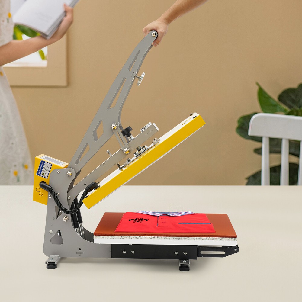 Clamshell Semi-Auto Open Heat Press Machine with Slide Out Function Heavy Duty