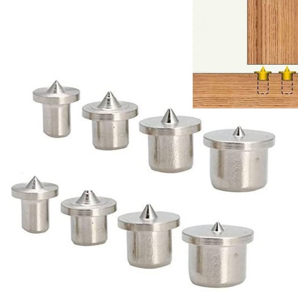 Dowel Centre Point Marker Hole Chrome plating Solid 8mm 12mm Points Pin Wood