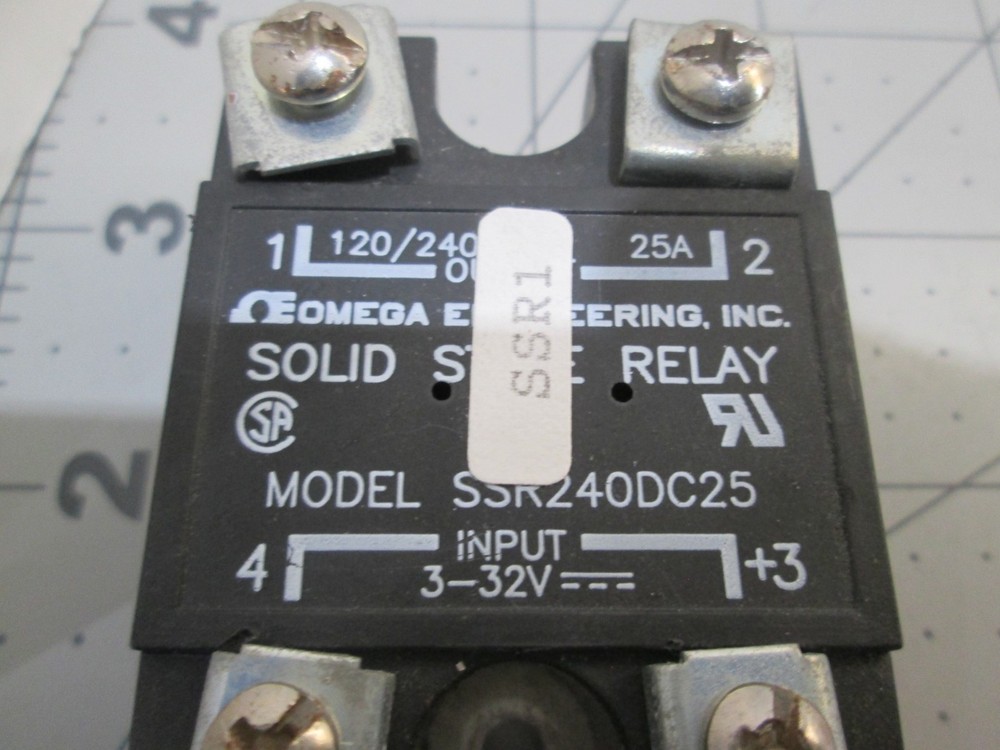 Omega, Model SSR240DC25, Solid State Relay, Used