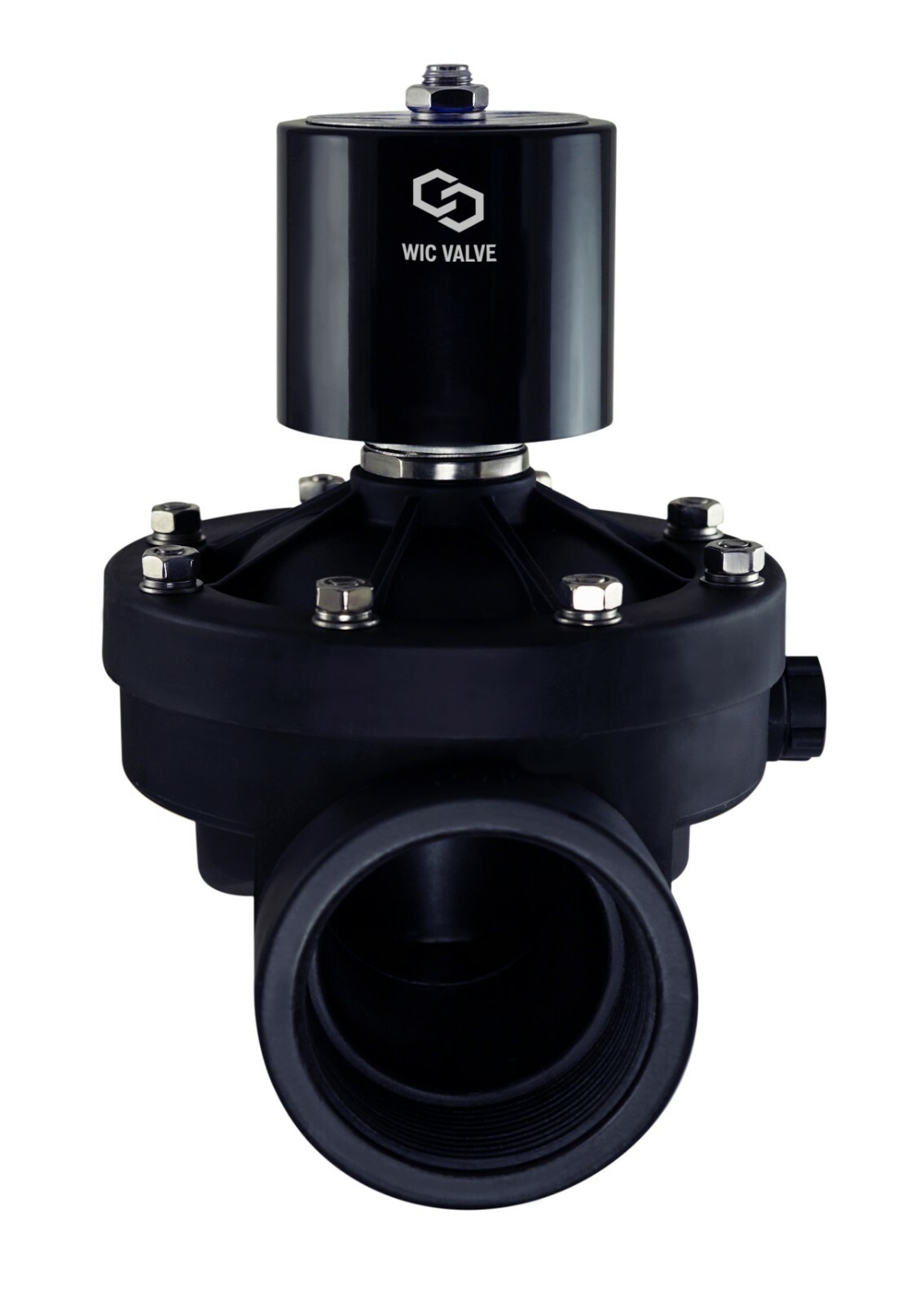 2" Inch PA66 Plastic Zero Differential Air Water Electric Solenoid Valve 12V DC