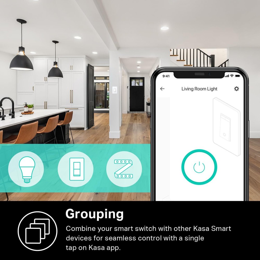 Smart Dimmer Switch, Wi-Fi Light Switch, UL Listed, No Hub Required, 3-Pack