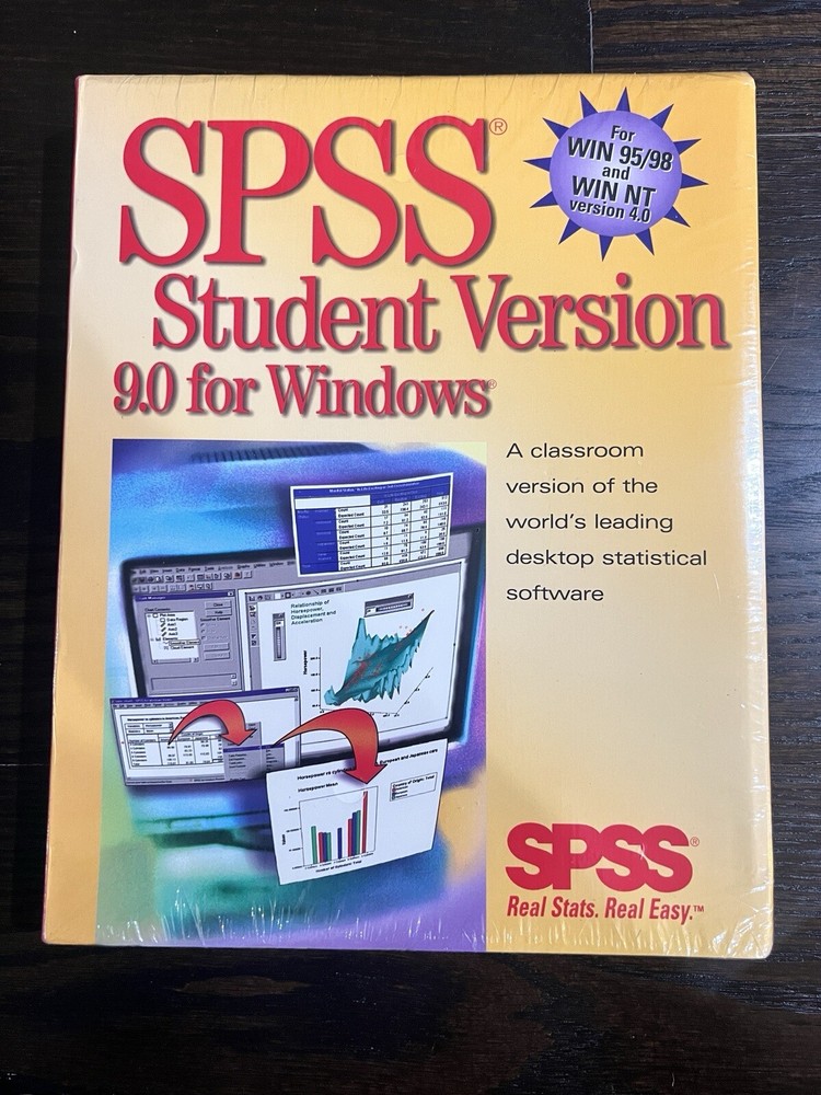 SPSS Student Version 9.0 Software for Windows WIN 95/98 & WIN NT Version 4.0 NEW