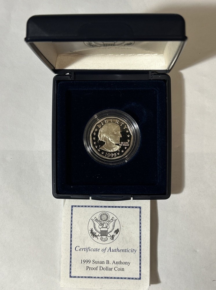 1999-P Susan B. Anthony Proof Dollar ~ OGP - Box & COA
