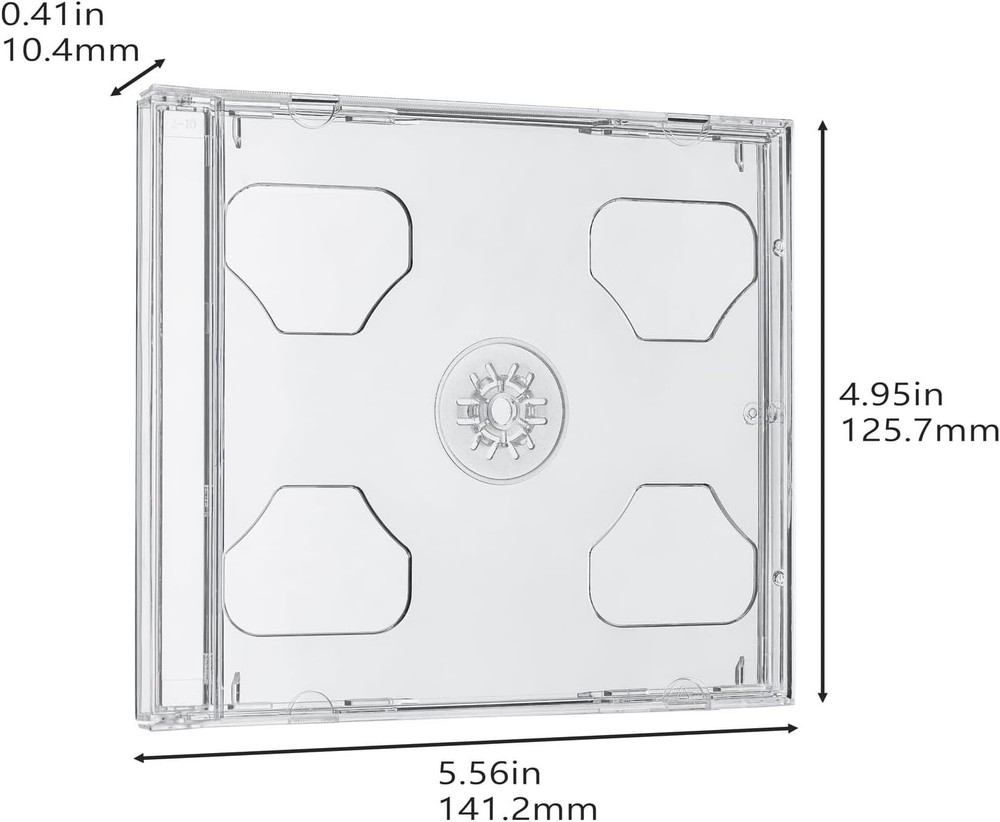 10 STANDARD Clear Double CD Jewel Case