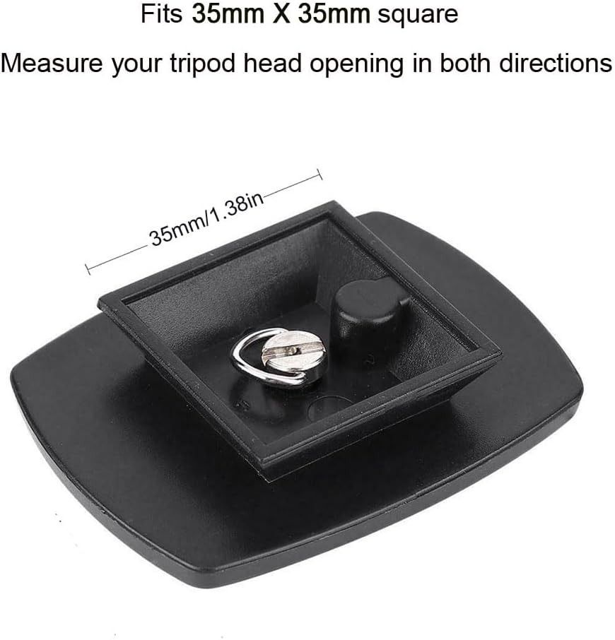 35mm Tripod Quick Release Plate Camera Mount Adapter Replacement for Black