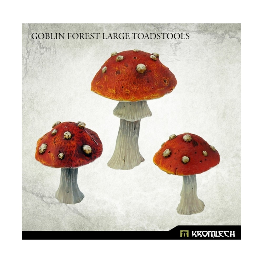 Kromlech Fantasy Conversion Bit 28mm Goblin Forest Large Toadstools Pack New