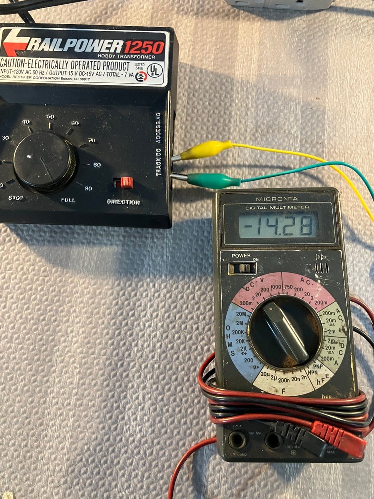 RailPower 1250 DC Model Train Transformer - Tested