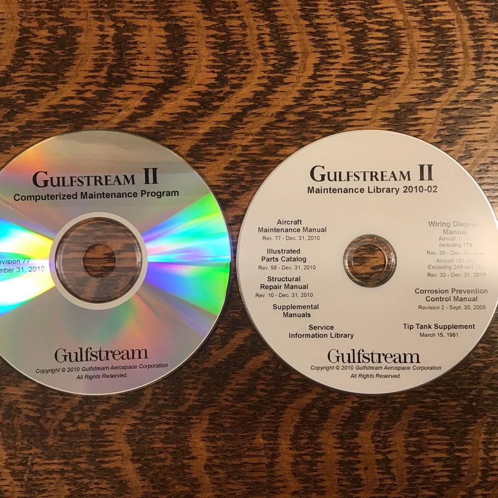 Gulfstream G-II Maintenance Library CD's