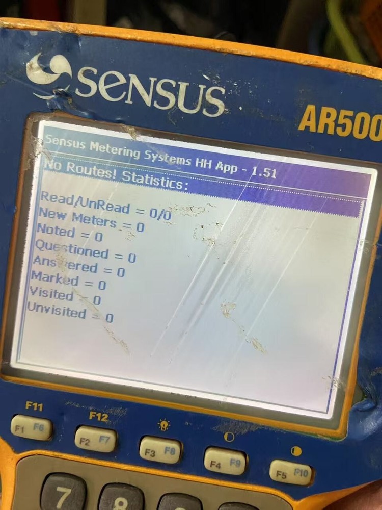Screen Aging Sensus Meetering Systems AR5001 Field Data Collector