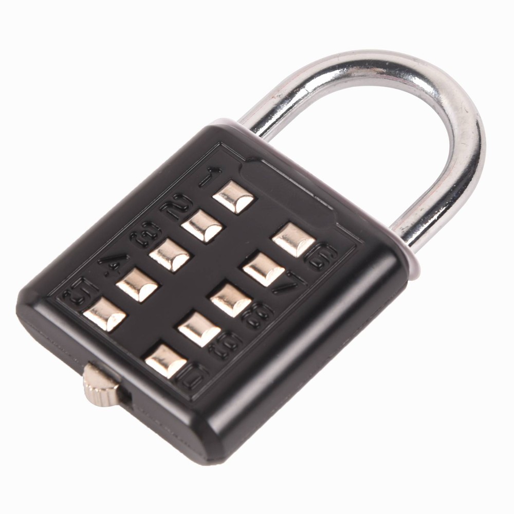 2PCS 10 Digit Combination Lock Push Button Padlock Cabinet Security Padlock