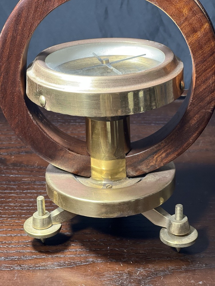 Decorative Brass Dialed Surveyors Compass