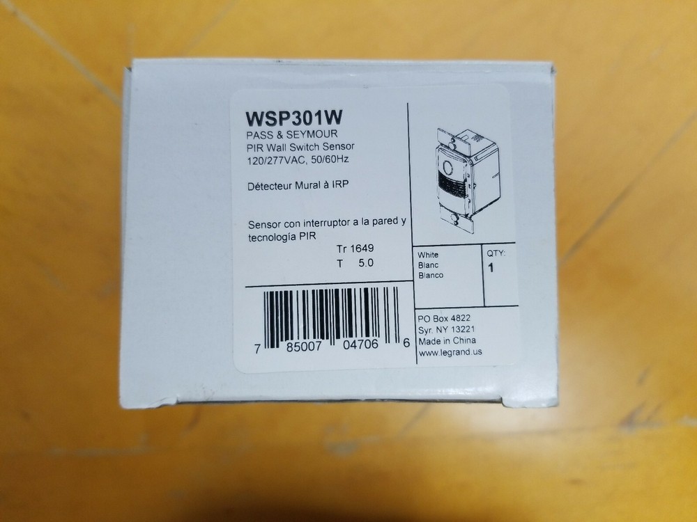 Wattstopper (WSP301W) PIR Wall Switch Sensor