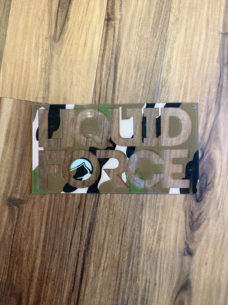 Liquid Force Camo Plastic Banner 12”x6.5”