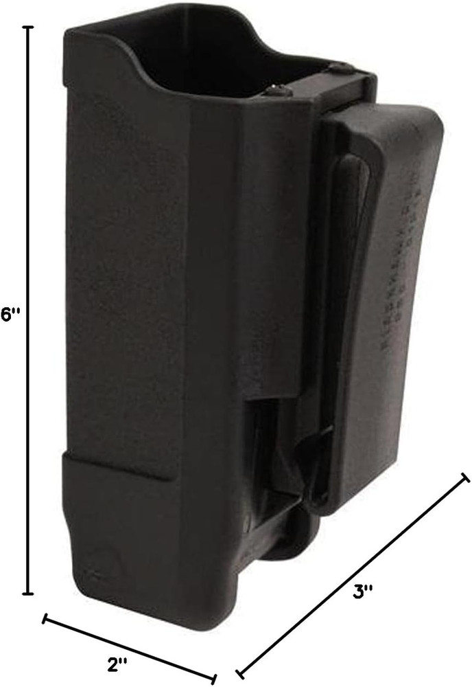 Double Stack Single Mag Case (Matte Finish for 9Mm/.40 Cal), Black