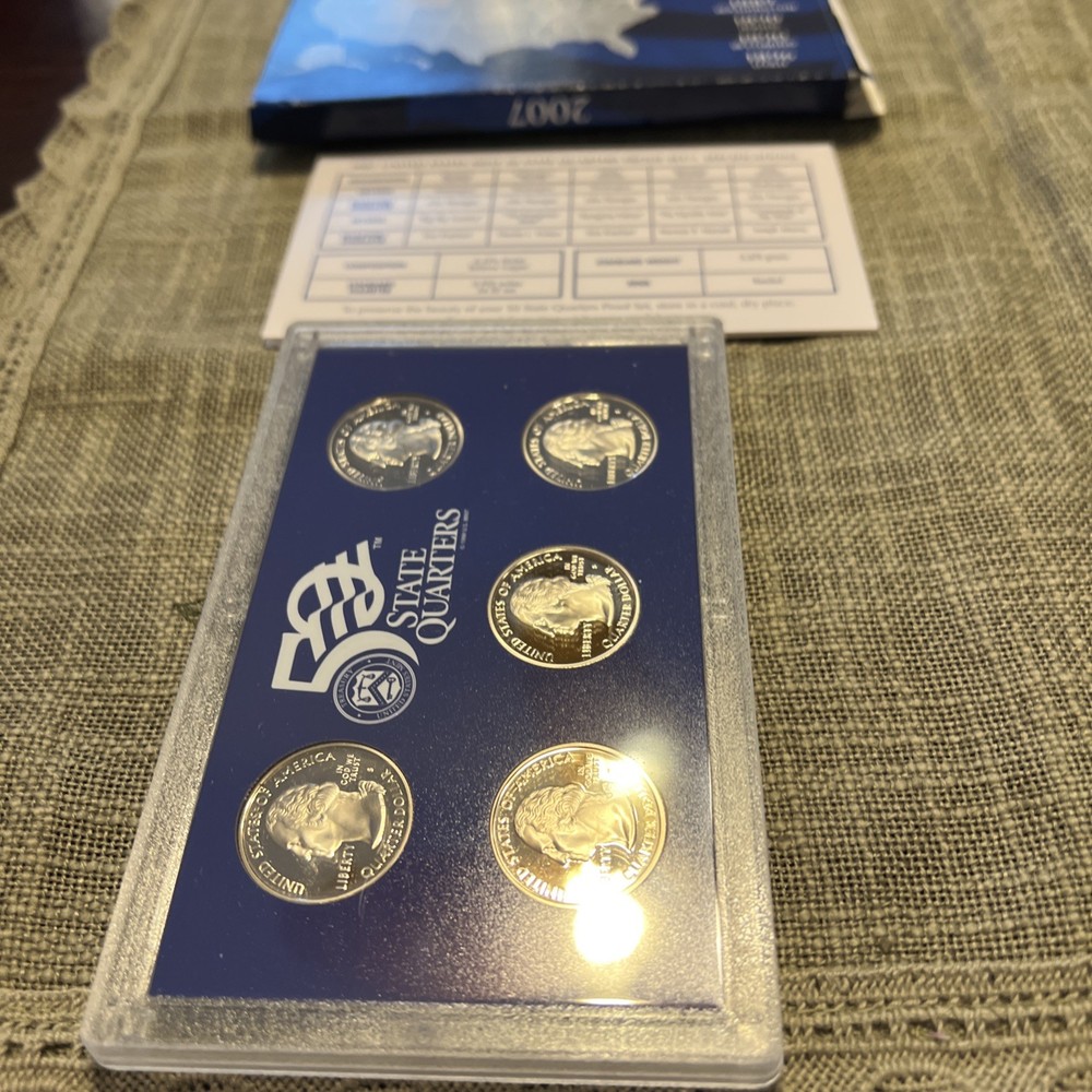 2007 US Mint 50 State Quarter Proof Set Box W/COA NEW