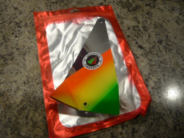Shortbus 8" Triangle Flashers Trolling Salmon  "" PAINTED MEXICAN HAT"  UV
