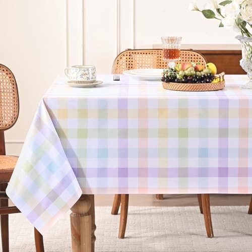 Easter Square Vinyl Tablecloth, Spring 100% 54" x 54" (Square) Rainbow