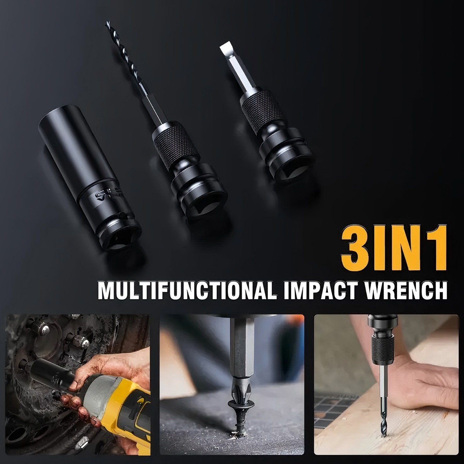 Cordless Impact Wrench 450Nm Power Tool, Lug Nut Removal, DIY Garage Tool​