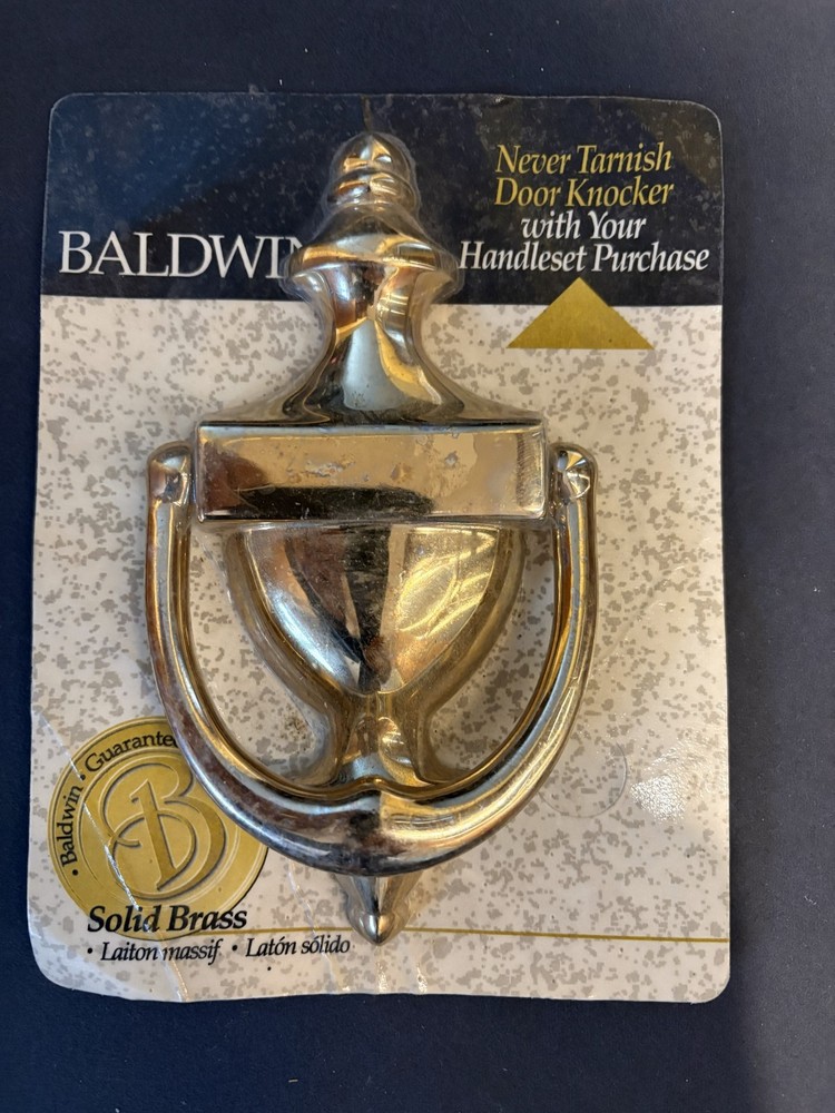 Baldwin Solid Brass Never Tarnish Door Knocker Model 0102