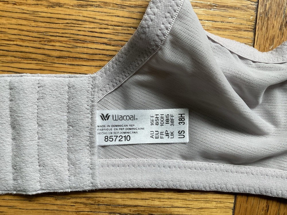 38H - WACOAL Visual Effects Minimizer Bra, Raindrop, New