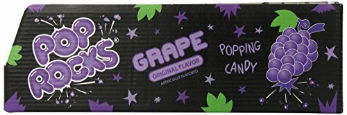 POP ROCKS Popping Candy, Grape, 0.33 oz, 24 Count