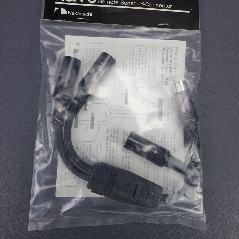 Nakamichi RSA 3 Remote Sensor Y Connector Splitter New in Package