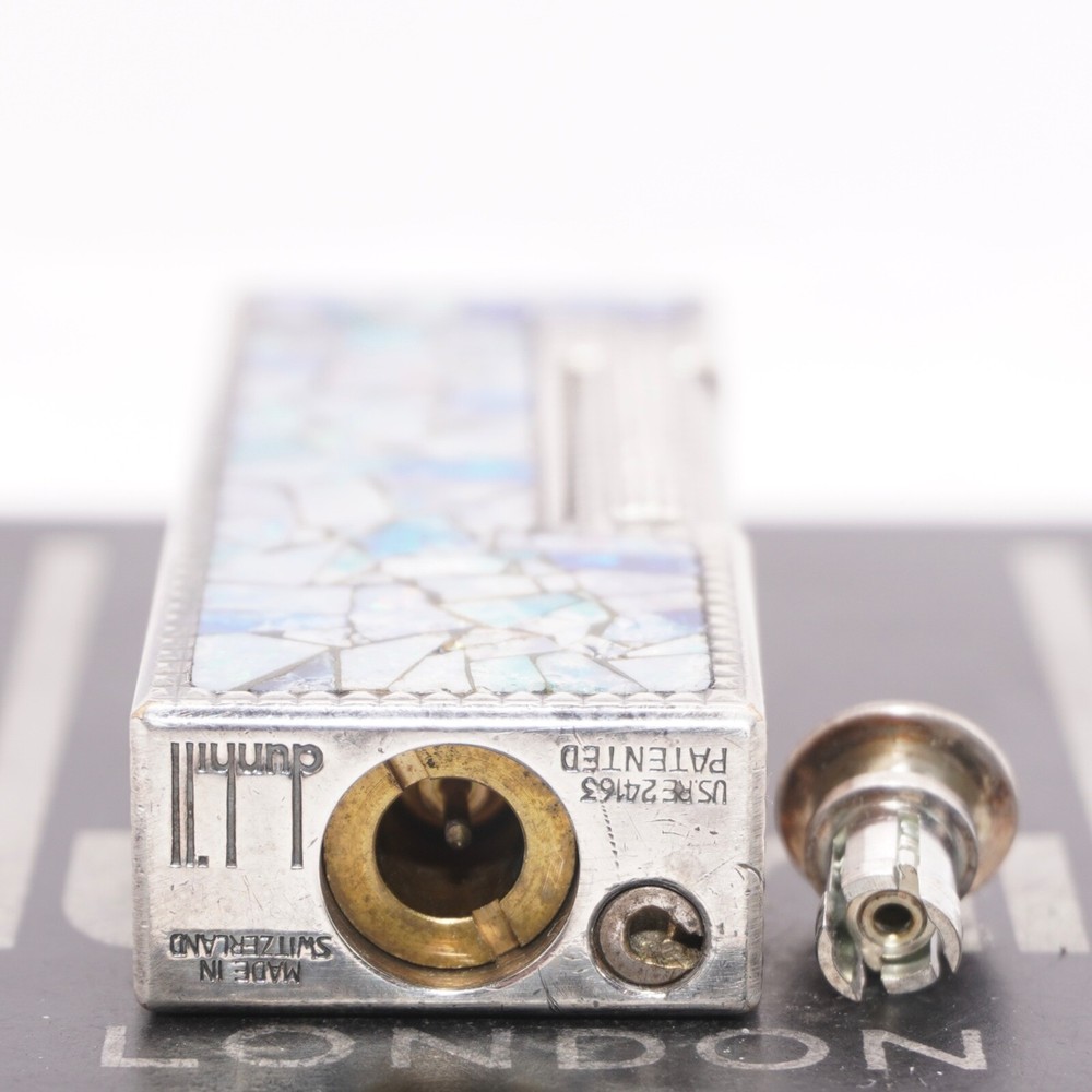 Dunhill Lighter Silver Hobnail Opal Pattern_Ultrasonically cleaned_Working