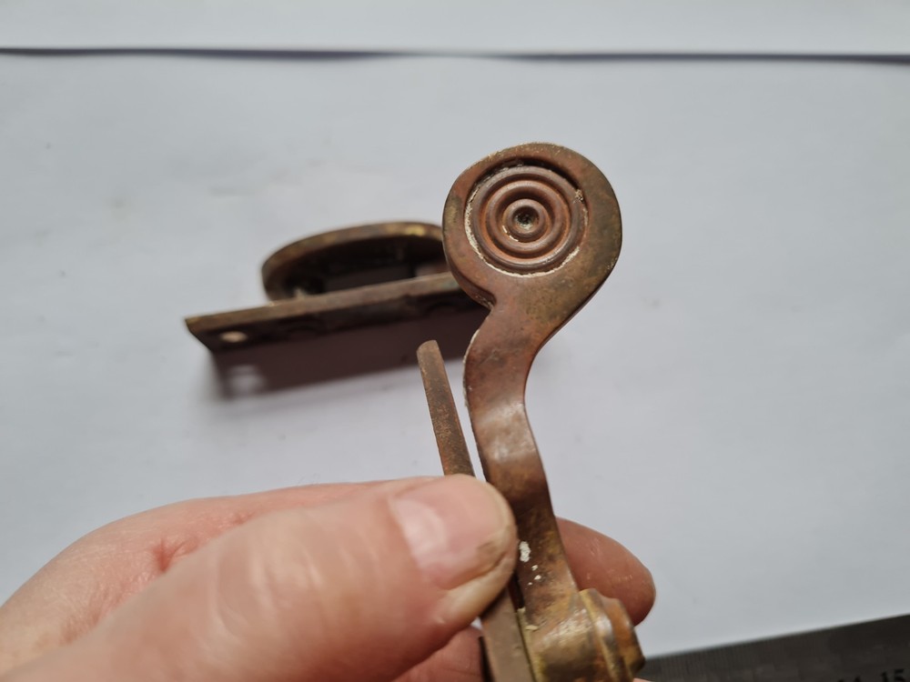 Old Vintage Brass Sash Window Lock
