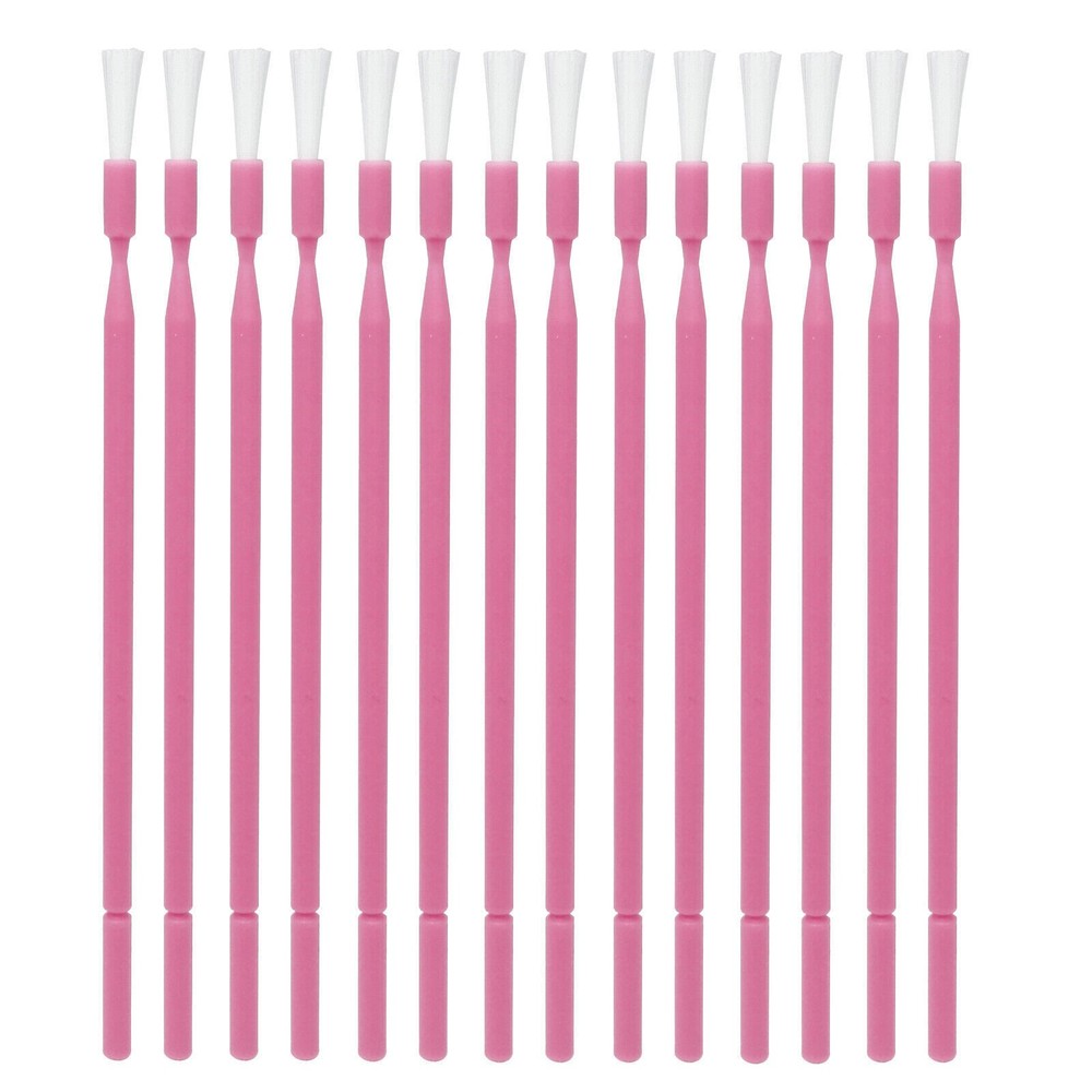 100 Pcs/Pack Dental Gingival Disposable Bendable Pink Micro Applicator Brush Kit