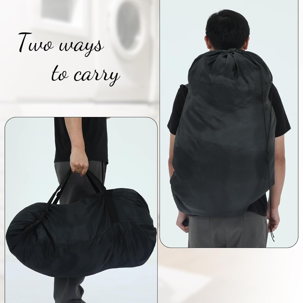 Backpack Laundry Bag with Shoulder Straps with Drawstring Closure for Travel