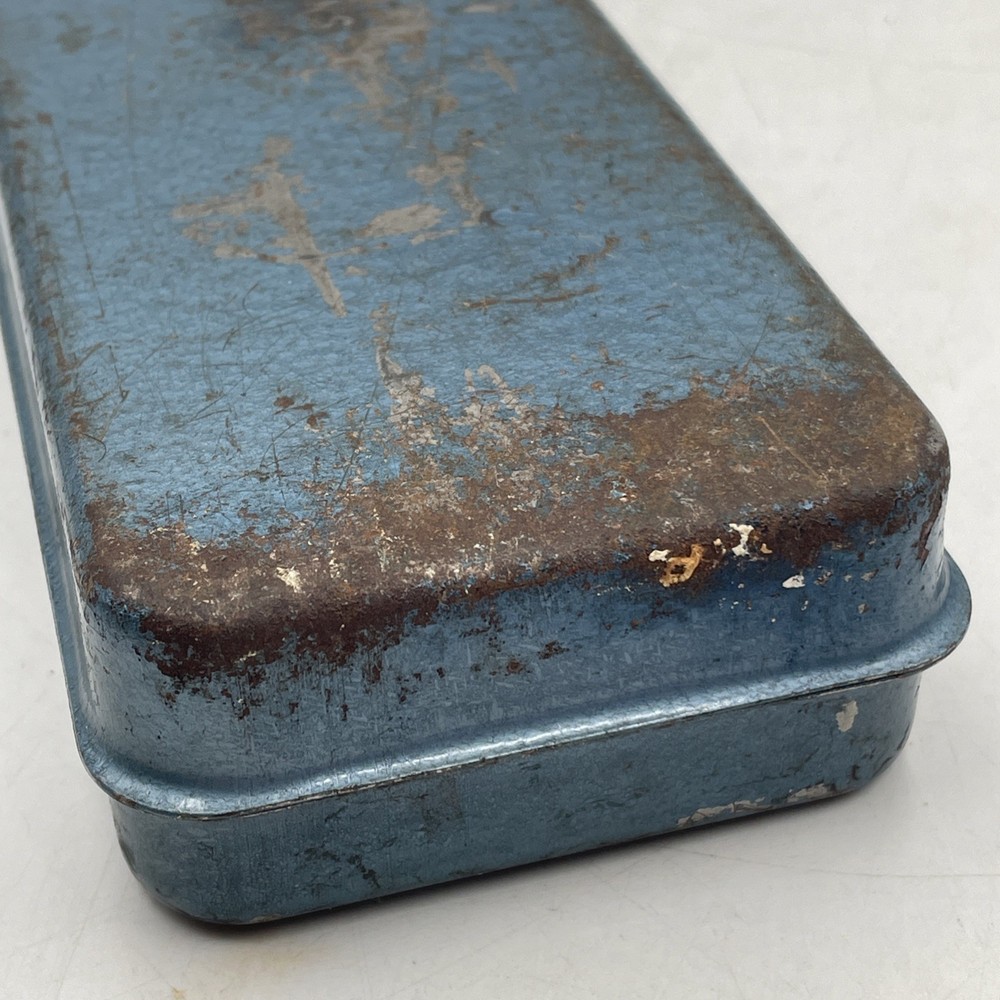 Vintage Stevens Walden Empty Socket Tool Box - Blue - 10.5”