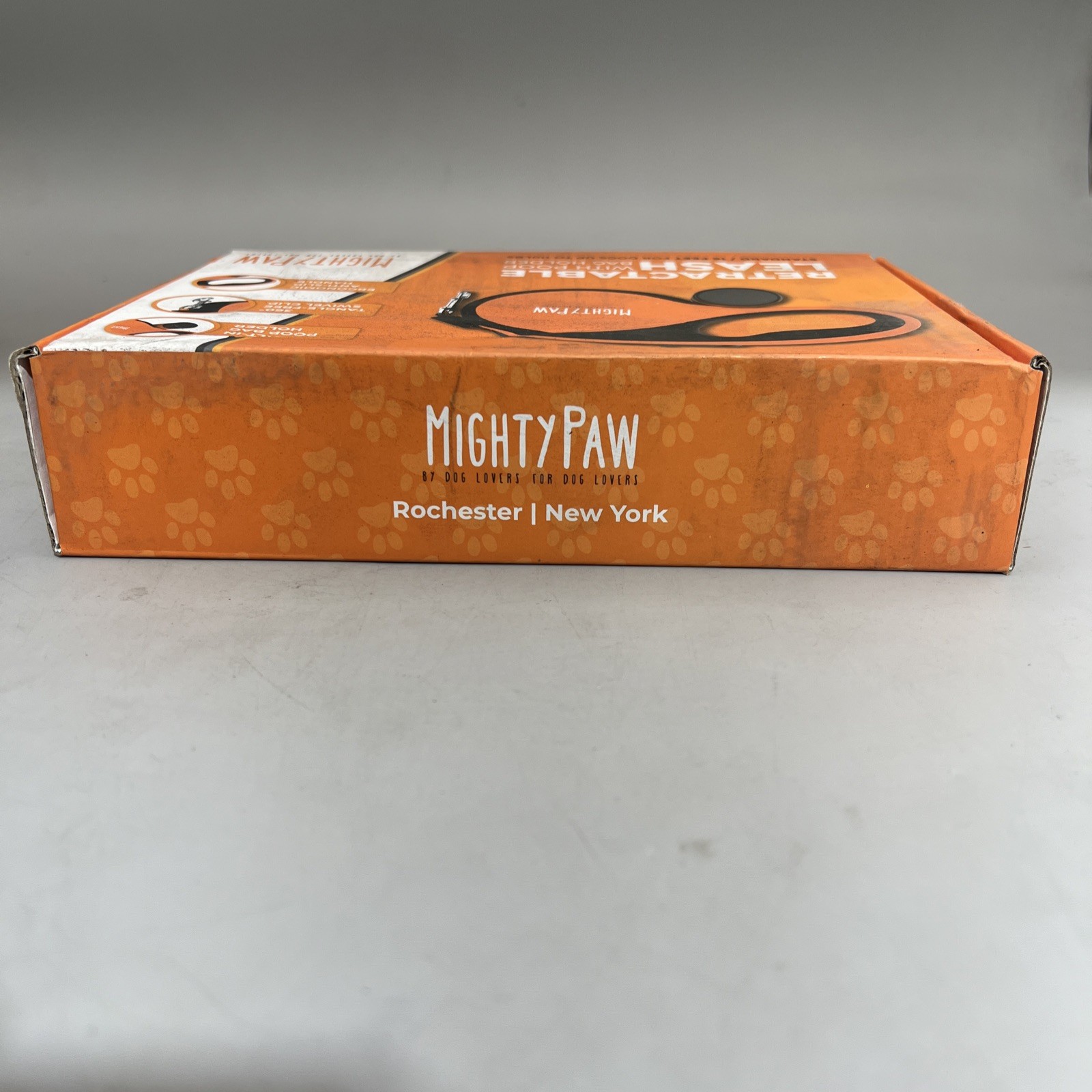 Mighty Paw 16' Retractable Dog Leash with Poop Bag Holder for All Breeds, Tape