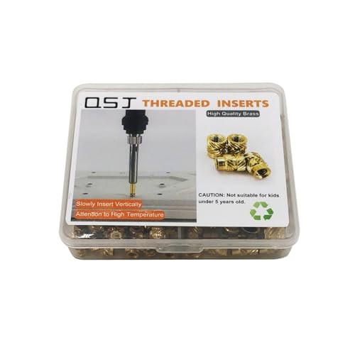 170Pcs Threaded Inserts Set Brass Heat Set Insert M3 M4 Insert Nut 170Pcs Kit