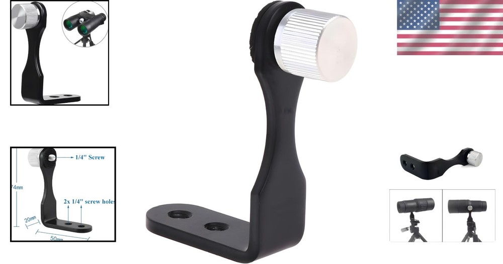 Universal L-Type Metal Binocular Tripod Adapter for Steady Viewing Adventures