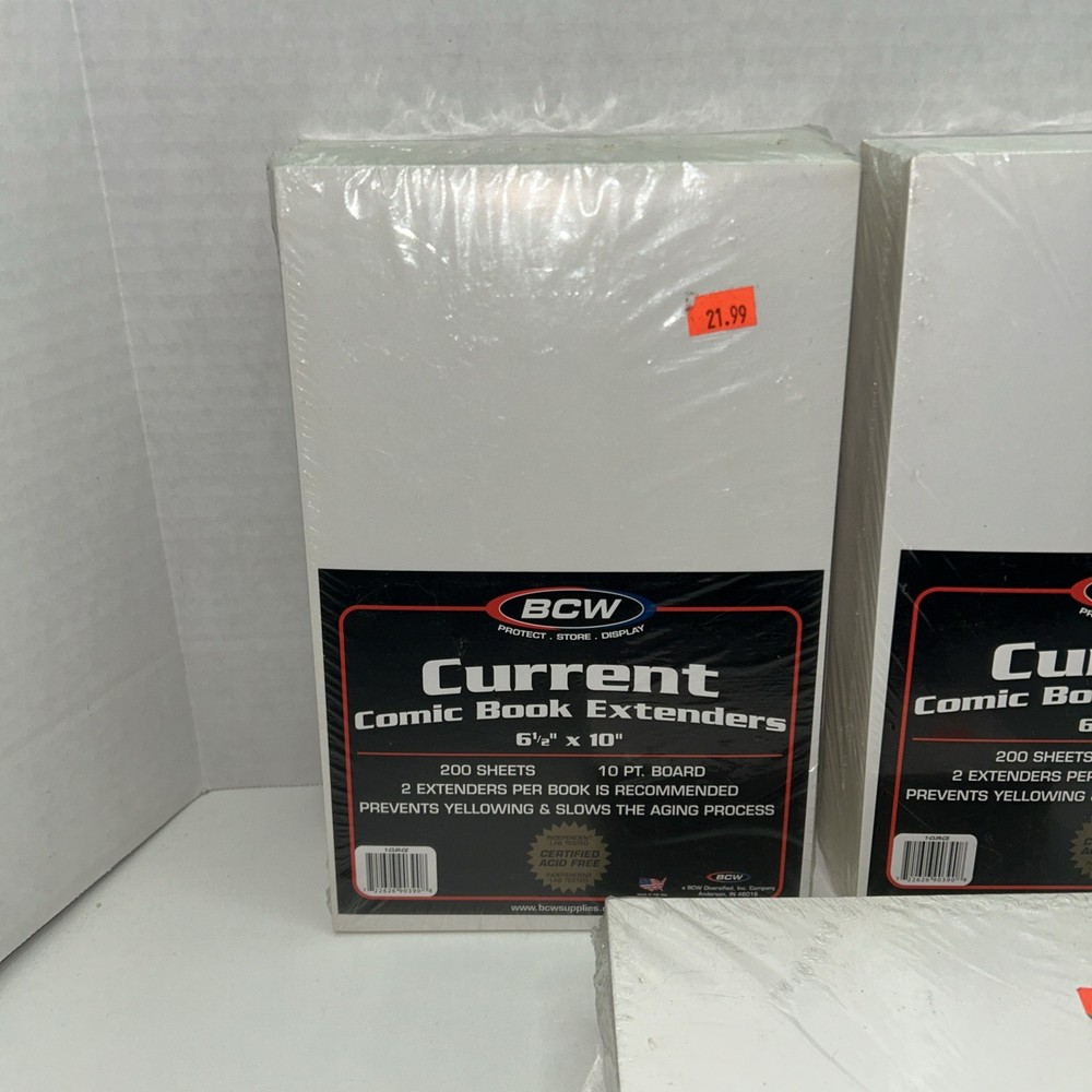 3x Lot BCW Current Comic Extender 200ct Pack 600 Total