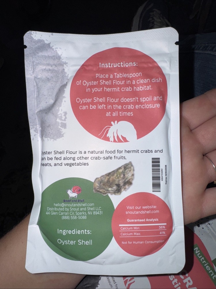 Snout and Shell Hermit Crab Greensand, Worm Casting, Oyster Shell