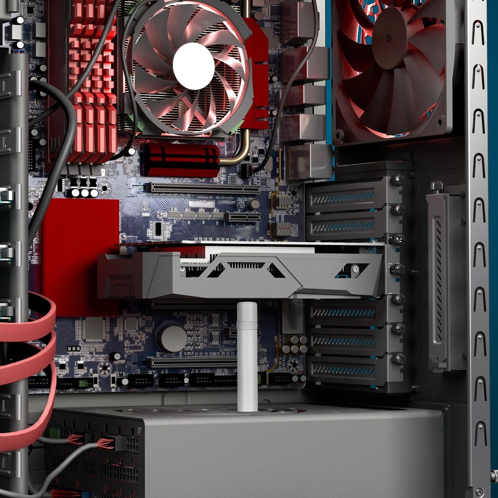 Graphics Card GPU Support Bracket Adjustable Aluminum Alloy Anti Sag GPU Brac...