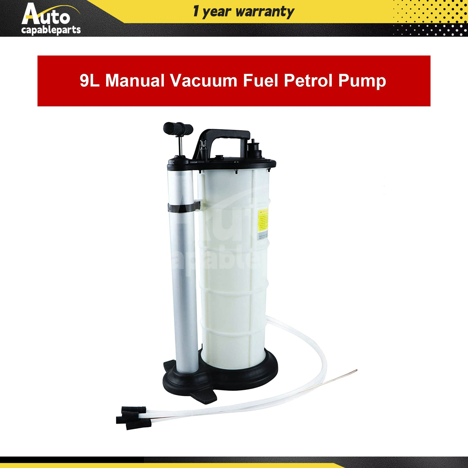 9 Liter Fluid Extractor Oil Changer Manual Hand Operated Vacuum Transfer Pump
