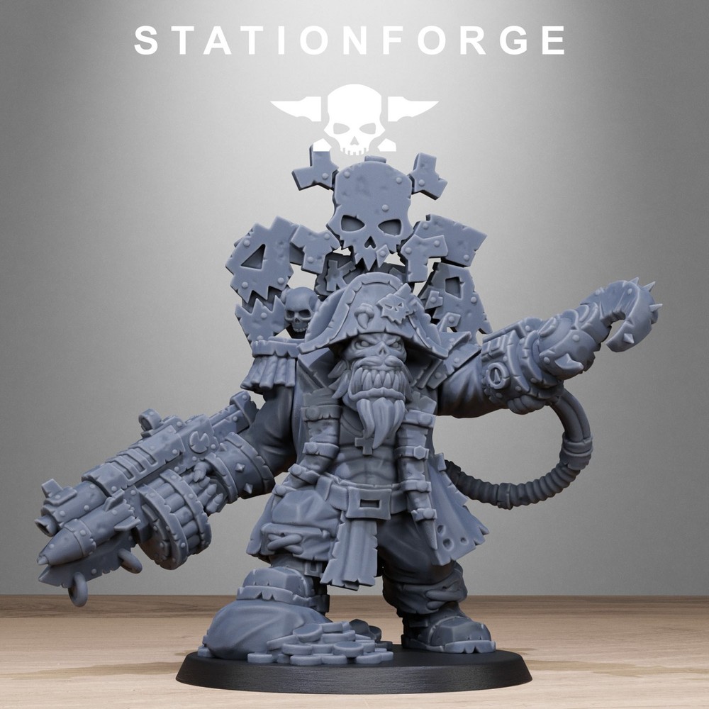 Station Forge Miniatures Orkaz Pirate Sci Fi Grim Dark Wargame Proxy Figures 3D