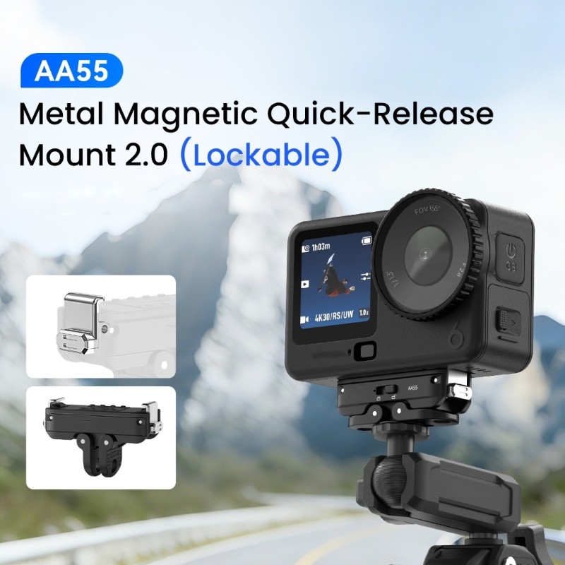 Quick Release Metal Mount For Action Camera With Lock Button And