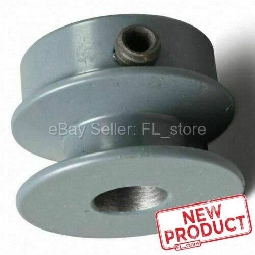 V-Belt Motor Pulley 1/2" Bore x 1-3/4" Dia Cast Iron Set Screw Fixed Bore Solid