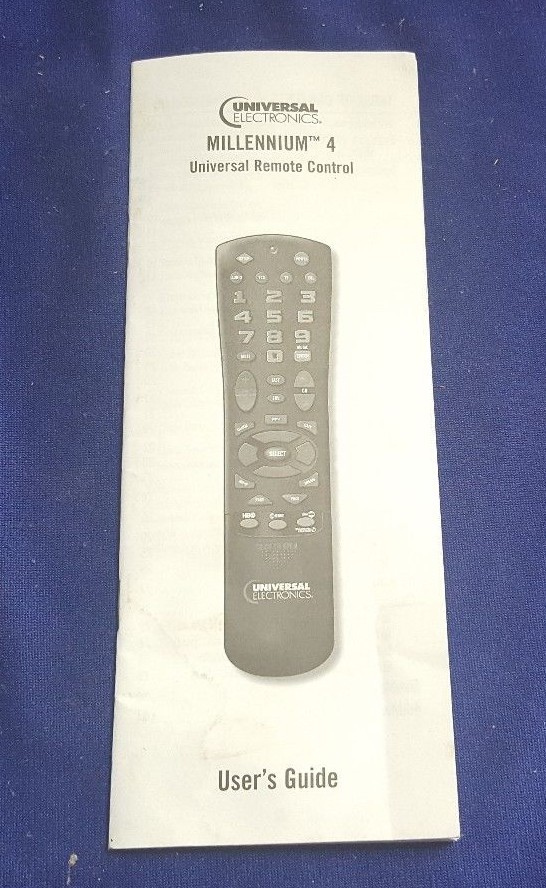 Universal Electronics MILLENNIUM 4 Universal Remote Control Owners Manual