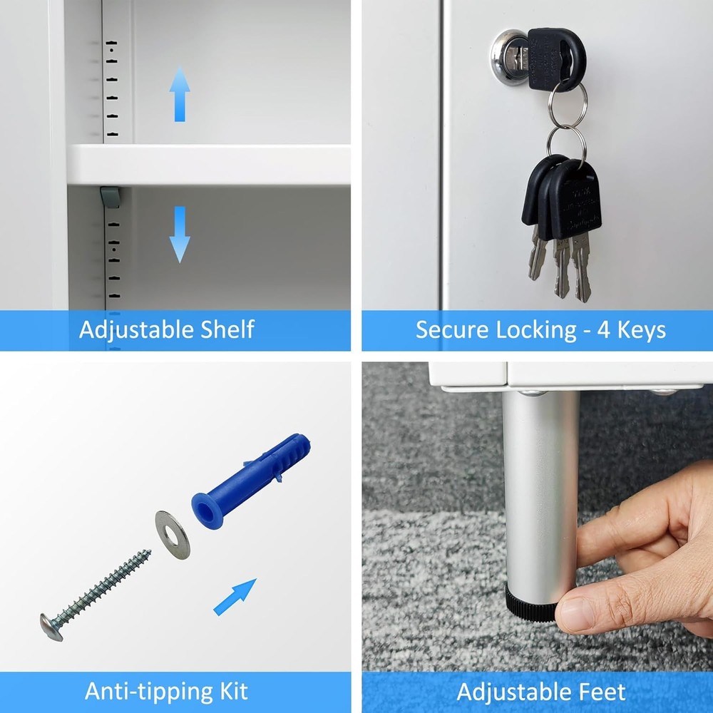 Metal Storage Cabinet Locking Doors