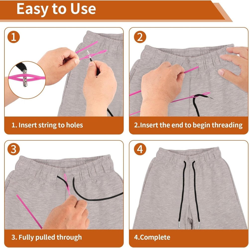 12 Pcs Drawstring for Sweatpants, 60 Inch Hoodie String Replacement, Drawstri...