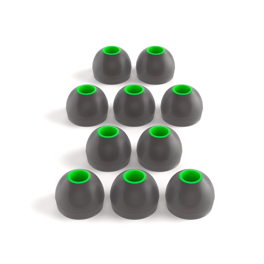 Silicone Replacement Earbud Tips, Noise Isolation in-Ear Buds - 10 Medium