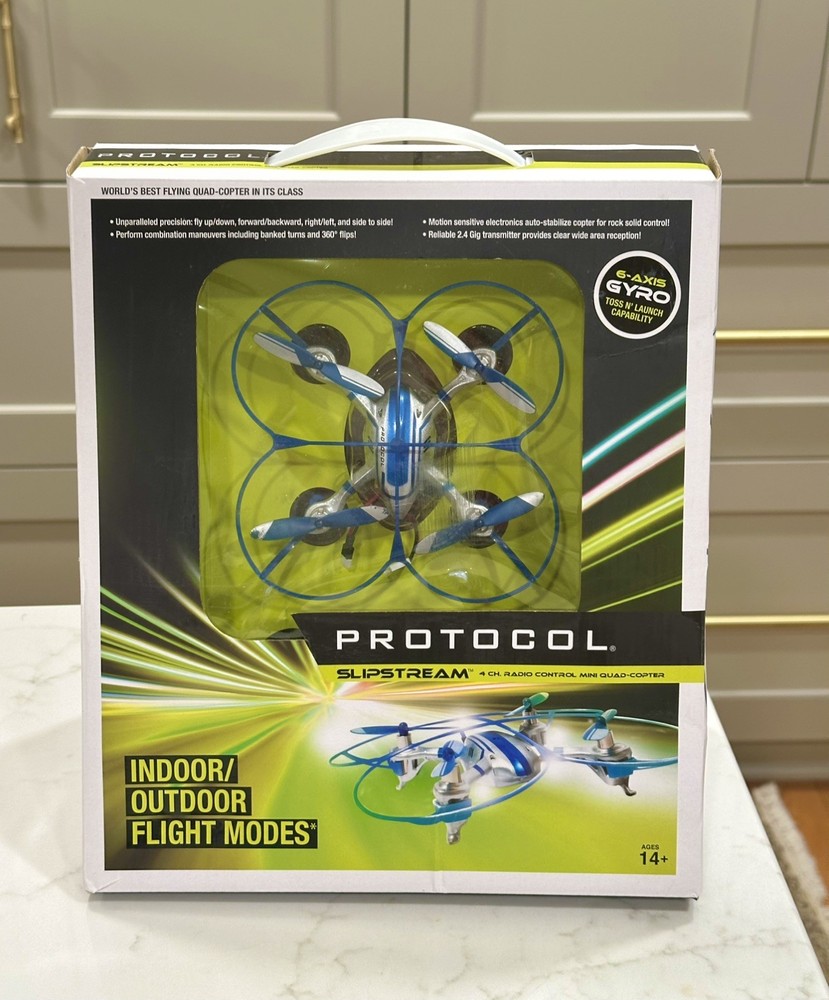 Protocol Slipstream 4-Channel Radio-Controlled Mini Quad-Copter, Box & Extras.*
